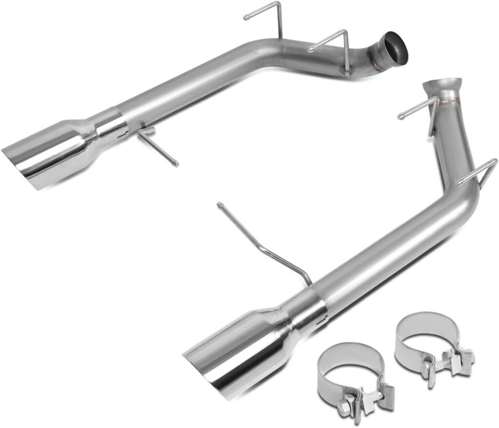 DNA Motoring CBE-MU-FM11-50L 4 Inches OD Exhaust Tip Stainless Steel Axle Cat Back System Kit
