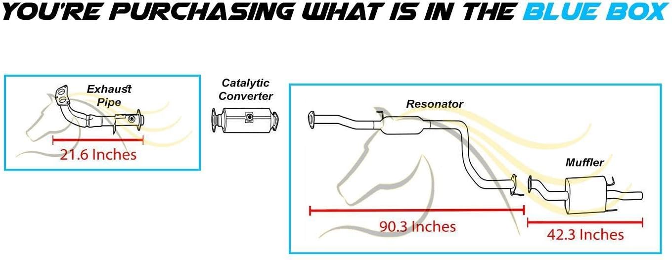 Northeastern Exhaust Resonator Muffler Exhaust System Kit Compatible With 19992000 Honda