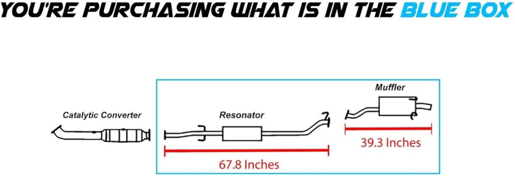 Resonator Pipe Muffler Exhaust System Kit fits: 2007-2009 Honda CRV 2.4L
