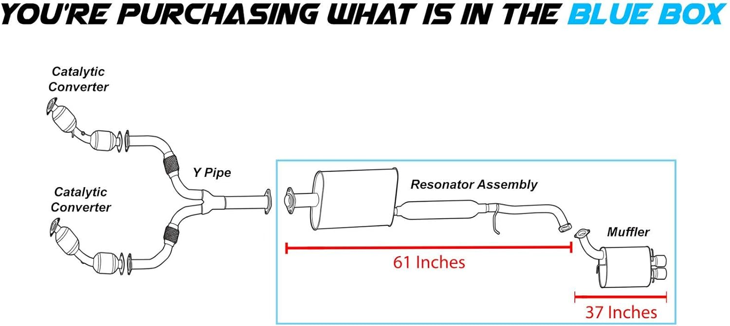 Stainless Steel Resonator Muffler System Kit fits 20032007 Infiniti