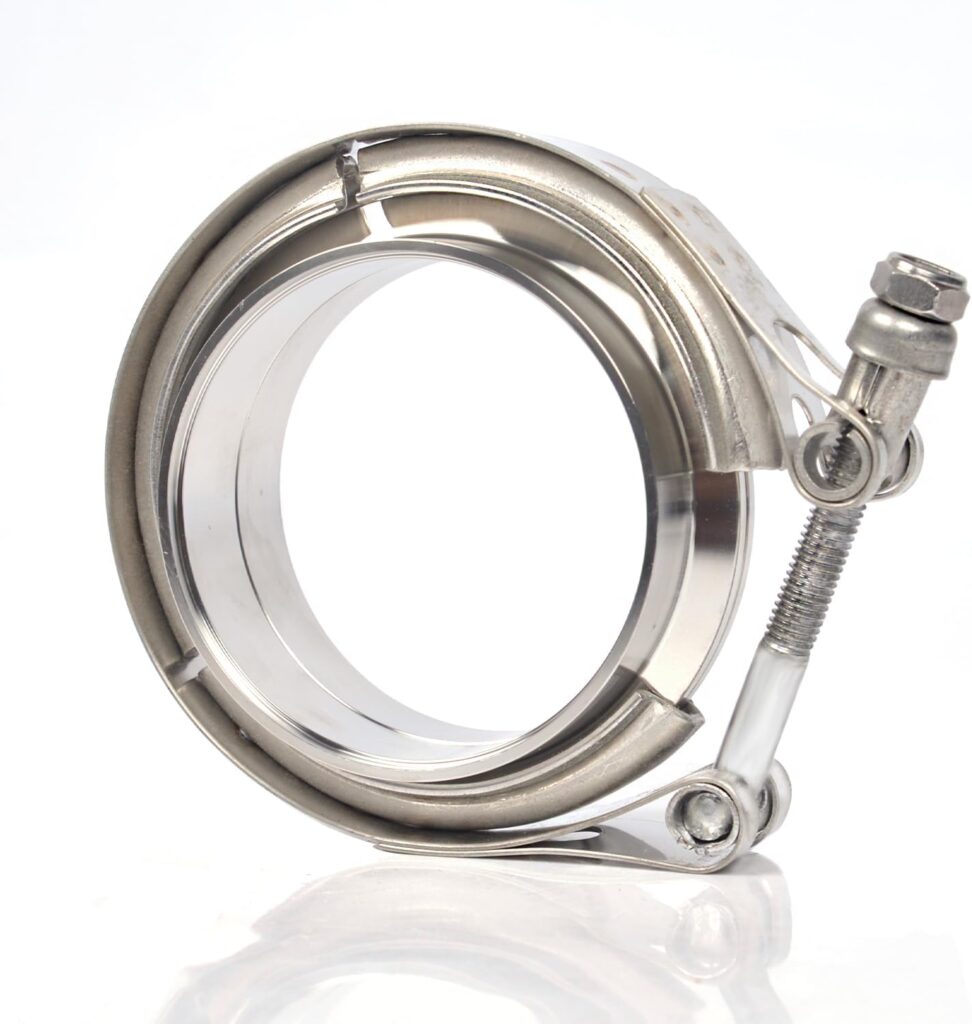 Emotor 3 Inch Exhaust V-Band Clamp Flange Kits with Male Female Flanges All Stainless Steel