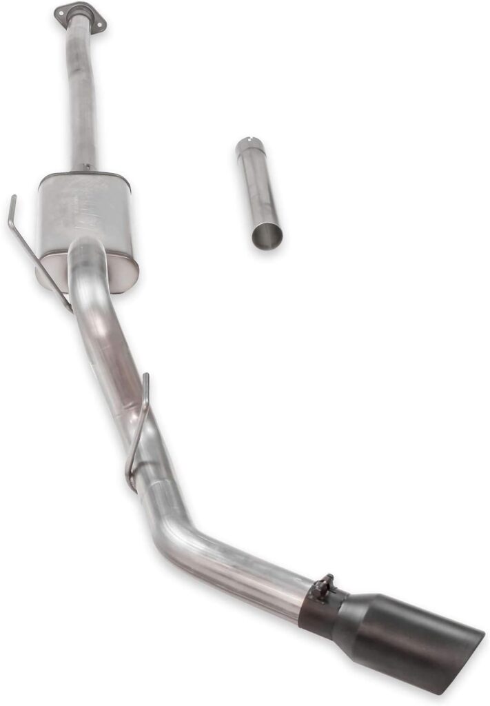 Flowmaster 717887 FlowFX Cat-Back Exhaust System Single Out Side Exit Incl. 3 in. Tubing/Straight Through Mufflers/Round Black Ceramic Coated Tips FlowFX Cat-Back Exhaust System