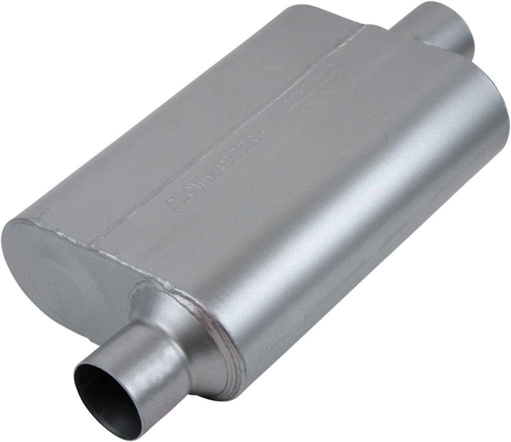 Flowmaster 842546 Super 44 Series Muffler 409S - 2.50 Offset IN/2.50 Center OUT - Aggressive Sound, Black