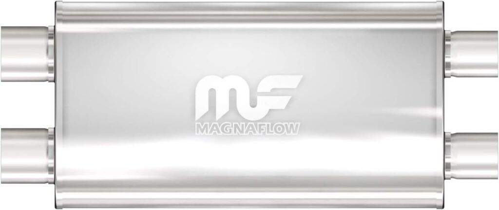 MagnaFlow Performance Muffler 12599: 3 Inlet/Outlet, Universal Fit, Stainless Steel …