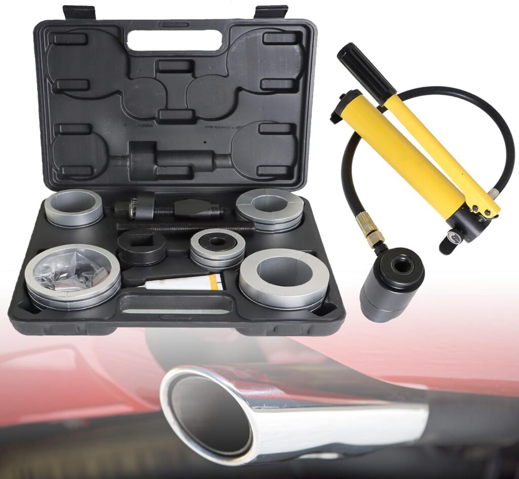 munirater Hydraulic Exhaust Pipe Stretcher Expander Kit 1-5/8in to 4-1/4in Exhaust Pipe Stretcher Tool Muffler Pipe Spreader Car Tool Kit 10 T 78835 17350