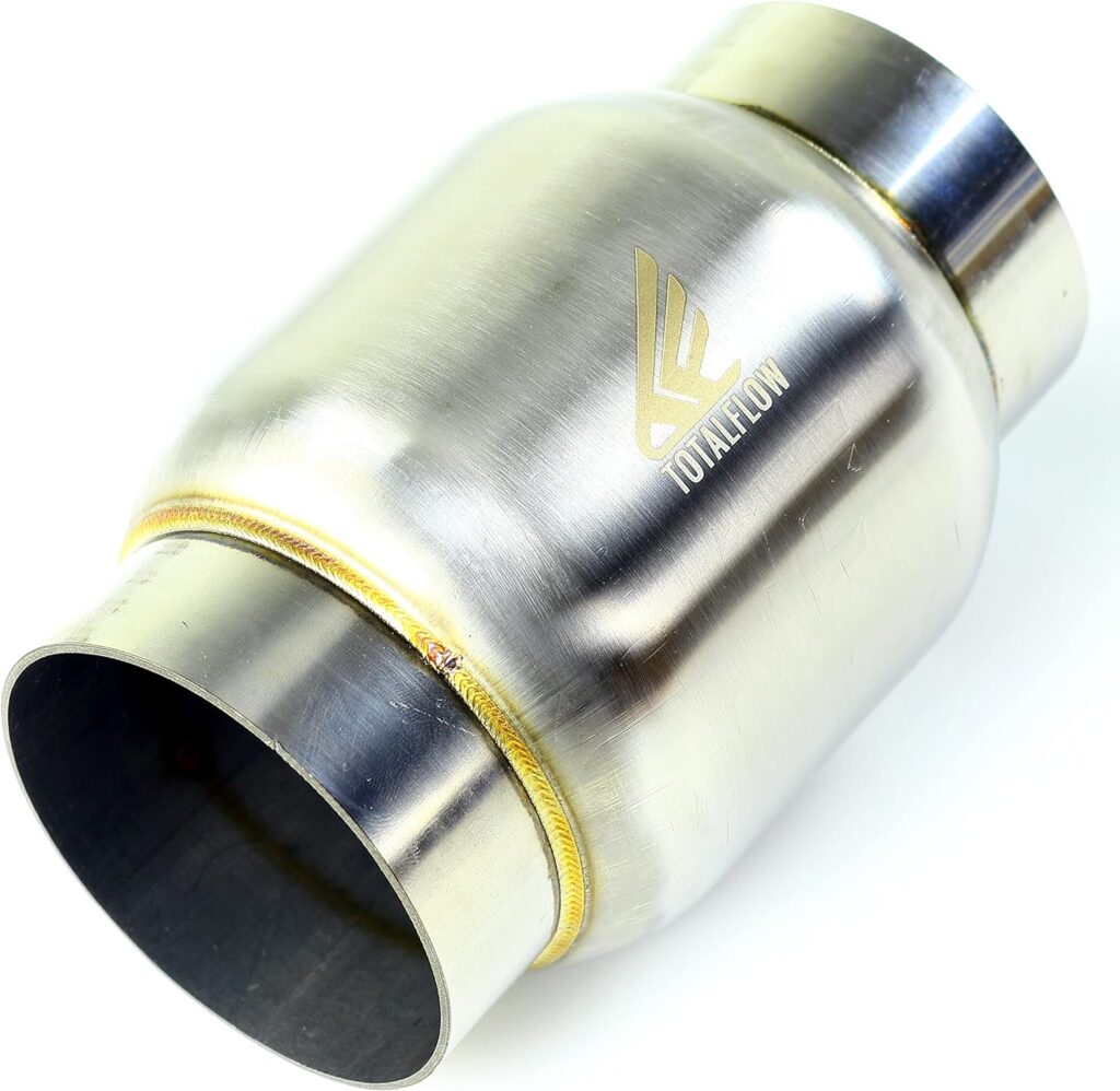 TOTALFLOW 6643 Mini Race Exhaust Muffler | 304 Stainless Steel | 2.25 Inner Diameter Inlet - 2.25 Outer Diameter Outlet