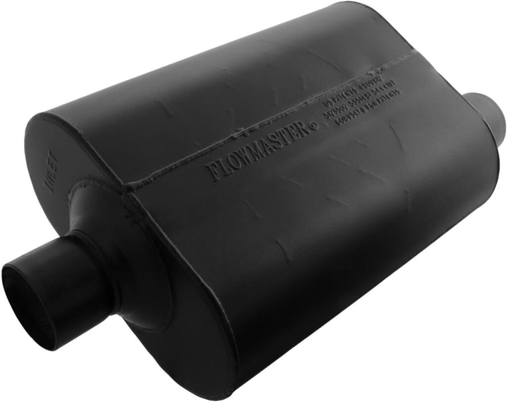 Flowmaster 952547 Super 40 Muffler - 2.50 Center IN / 2.50 Offset OUT - Aggressive Sound, Black