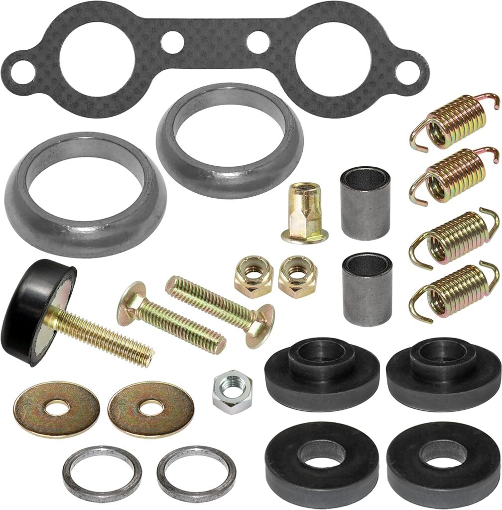 Caltric Exhaust Muffler Silencer Kit Compatible with Polaris Ranger 700 EFI 4X4 6X6 2006 2007 2008 2009