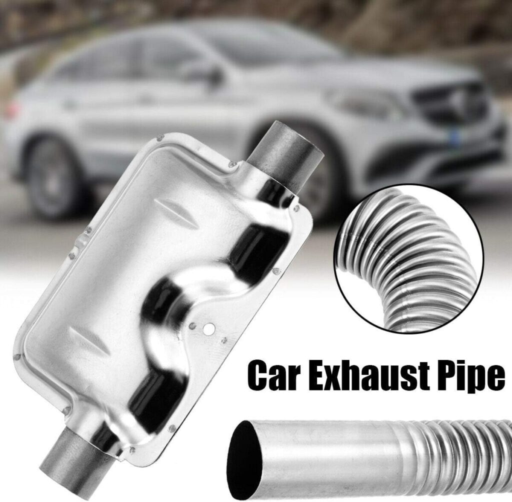 MASO 165mm Car Sliver Silencer 600mm Inlet Exhaust Muffler Tip Set Universal Clamp On Design Stainless Steel Diesel Exhaust Pipe.