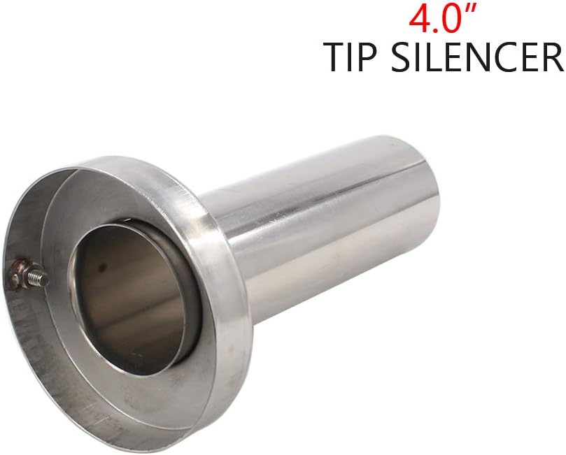 4 inch Stainless Steel Round Exhaust Muffler Tip Removable Silencer Inner Silence