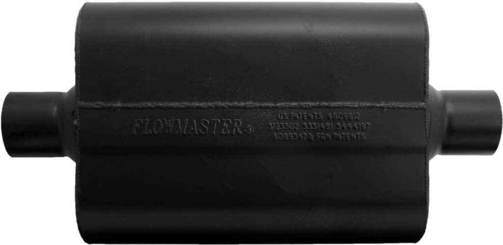 NEW FLOWMASTER SUPER 44 SERIES CHAMBERED MUFFLER,BLACK,2.5 CENTER IN-CENTER OUT