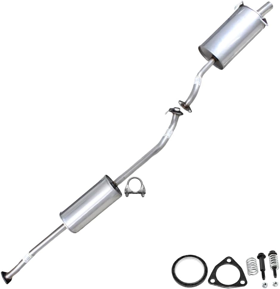 Stainless Steel Northeastern Exhaust-Resonator Muffler Exhaust System Kit Compatible With 2007-2009 Honda CRV 2.4L-Includes Gaskets, Spring Bolt kit and Clamp